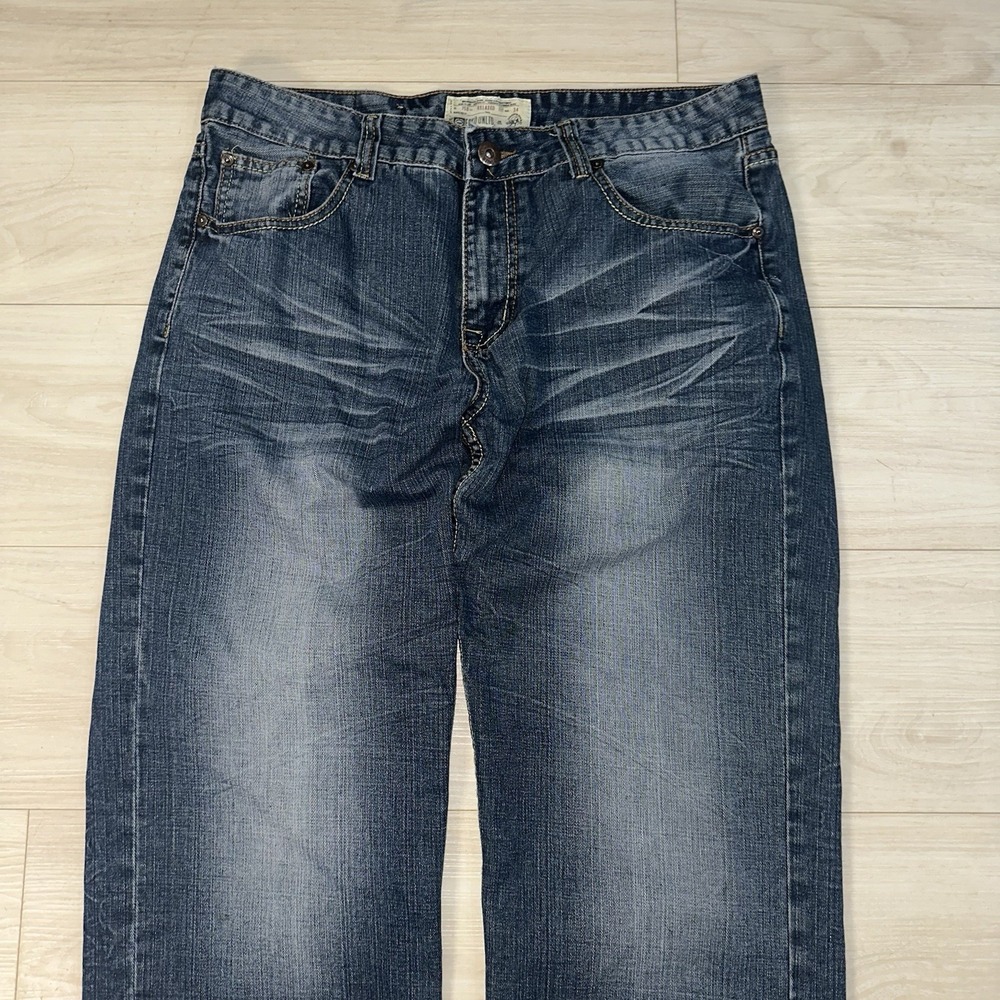 Vintage Y2K Ecko Unltd Embroidered Jeans Size 34x31 Baggy Relaxed Blue Denim - Picture 2 of 11